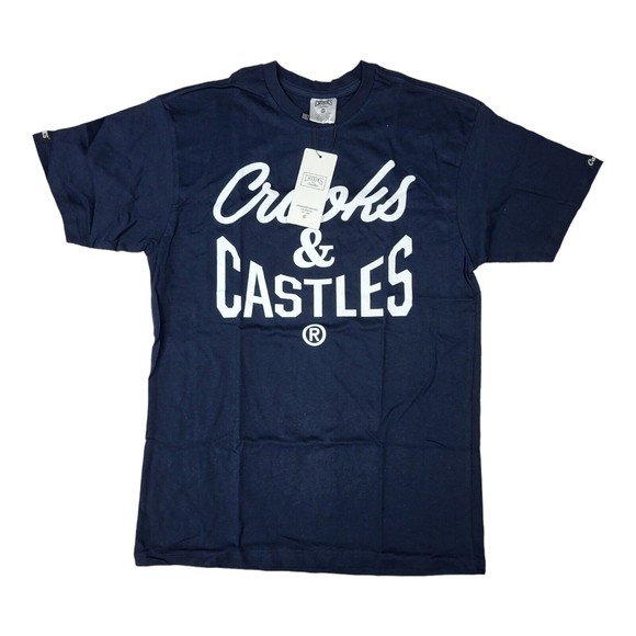 Crooks & Castles T Shirt / Medium Size / Short Sleeve / Navy Color With  Graphic - Picture 1 of 4